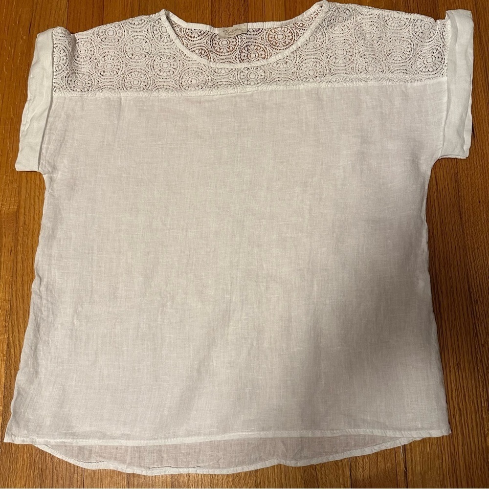 Bellambra Linen  Adult  Short Sleeve Shirt  Women’s Large (c6 - Picture 2 of 10